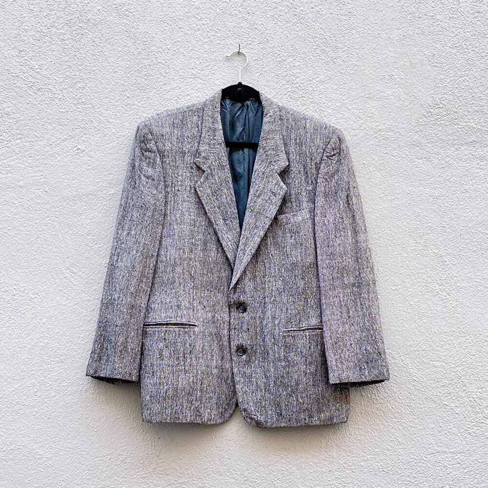 Vintage 70s Men's Stevens Tailor and Haberdasher Black & White Jacket Blazer 42S